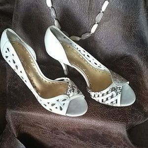 BCBGirls Beige open toe heels